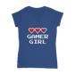 Gamer Girl Video Game ﻿Classic Women's V-Neck T-Shirt