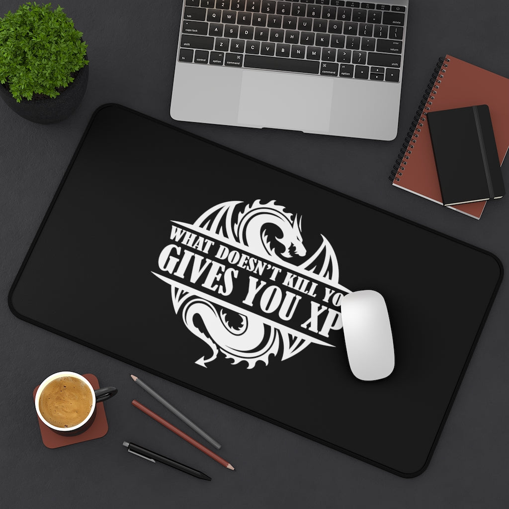What Doesn't Kill You Gives You XP Fantasy RPG Dice Mouse Pad | Dungeon Master Mouse Mat | Tabletop RPG Mouse Pad | Tabletop Games | RPG Pad | Role Playing Desk Mat