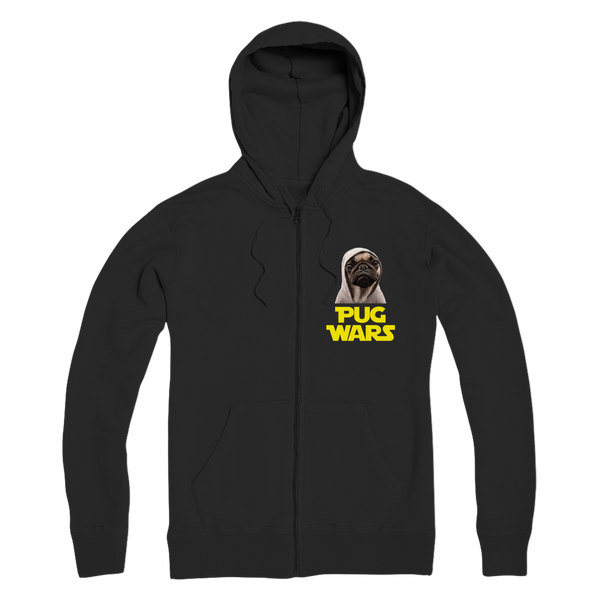 Pug Wars The Last Pug ﻿Premium Adult Zip Hoodie