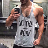 Do The Work Gym Vest | Mens Muscle Gyms Workout Tank Tops Bodybuilding Y Back Sleeveless Vest Stringer Singlets Shirt Muscle Wear gym vest, stringer vest, gym stringer