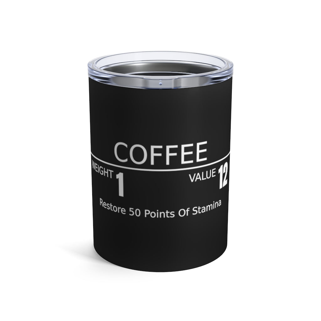 Coffee RPG 10 oz. Black Mug | Fantasy Gamer Gifts For Men Tumbler | RPG Gaming Tumbler 10oz Main image