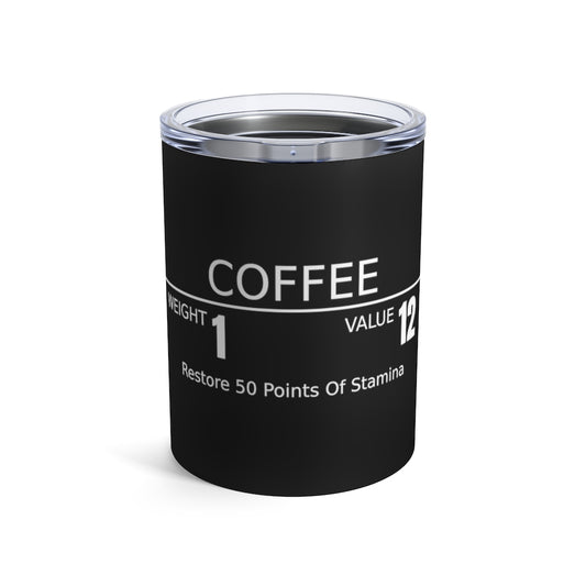 Coffee RPG 10 oz. Black Mug | Fantasy Gamer Gifts For Men Tumbler | RPG Gaming Tumbler 10oz