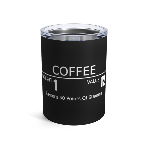 Coffee RPG 10 oz. Black Mug | Fantasy Gamer Gifts For Men Tumbler | RPG Gaming Tumbler 10oz