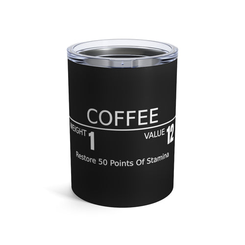 Coffee RPG 10 oz. Black Mug | Fantasy Gamer Gifts For Men Tumbler | RPG Gaming Tumbler 10oz
