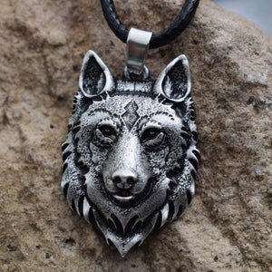 Fenrir Wolf Head Necklace | Norse Mythology Wolf Necklace wolf necklace, norse mythology necklace