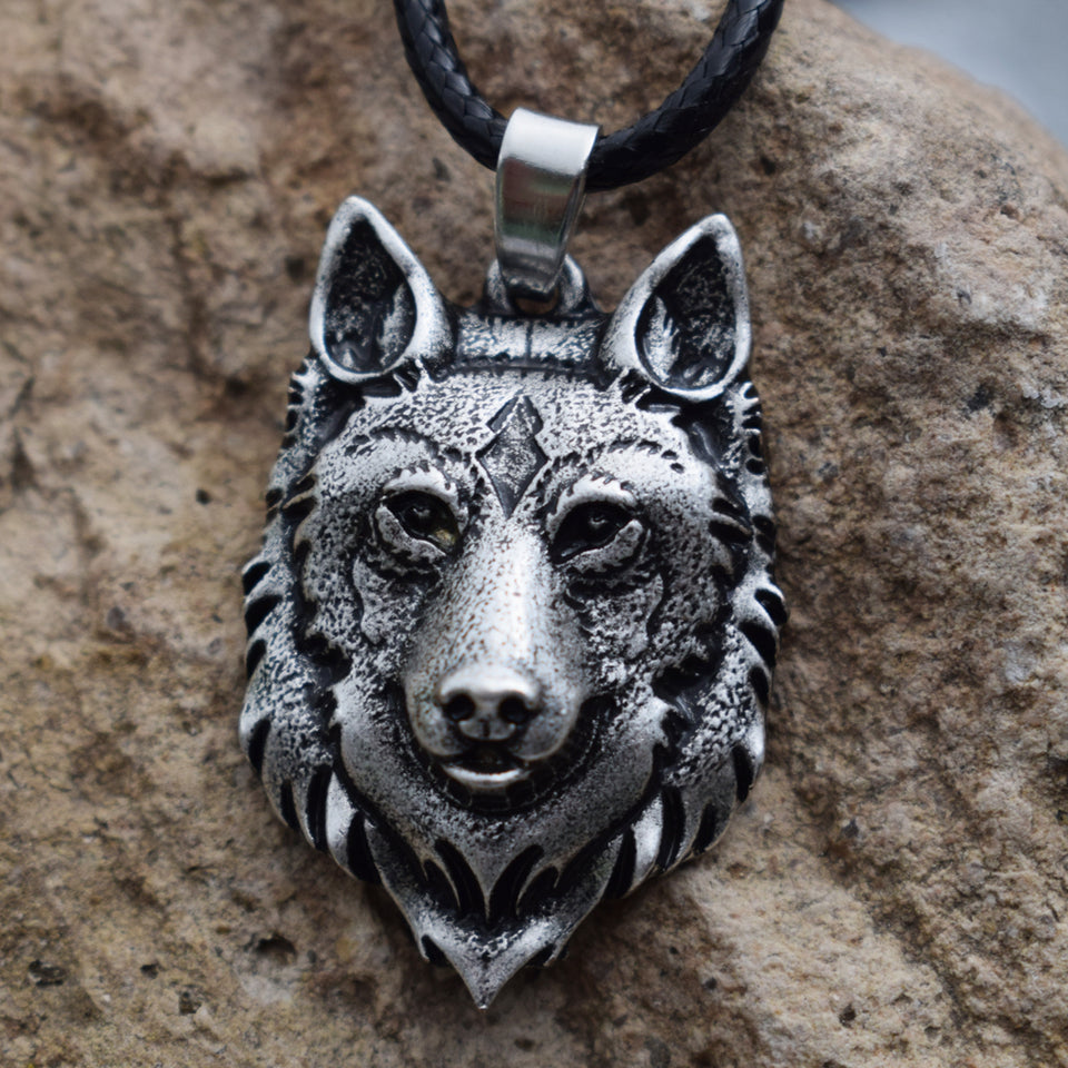 wolf necklace, norse mythology necklace