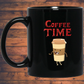 Coffee Time - Coffee Lovers 11 oz. Black Mug