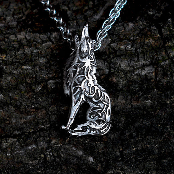 wolf necklace, norse mythology necklace