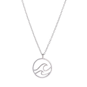 Water Wave Surf Pendant Necklace wave necklace