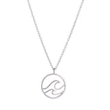 Water Wave Surf Pendant Necklace wave necklace