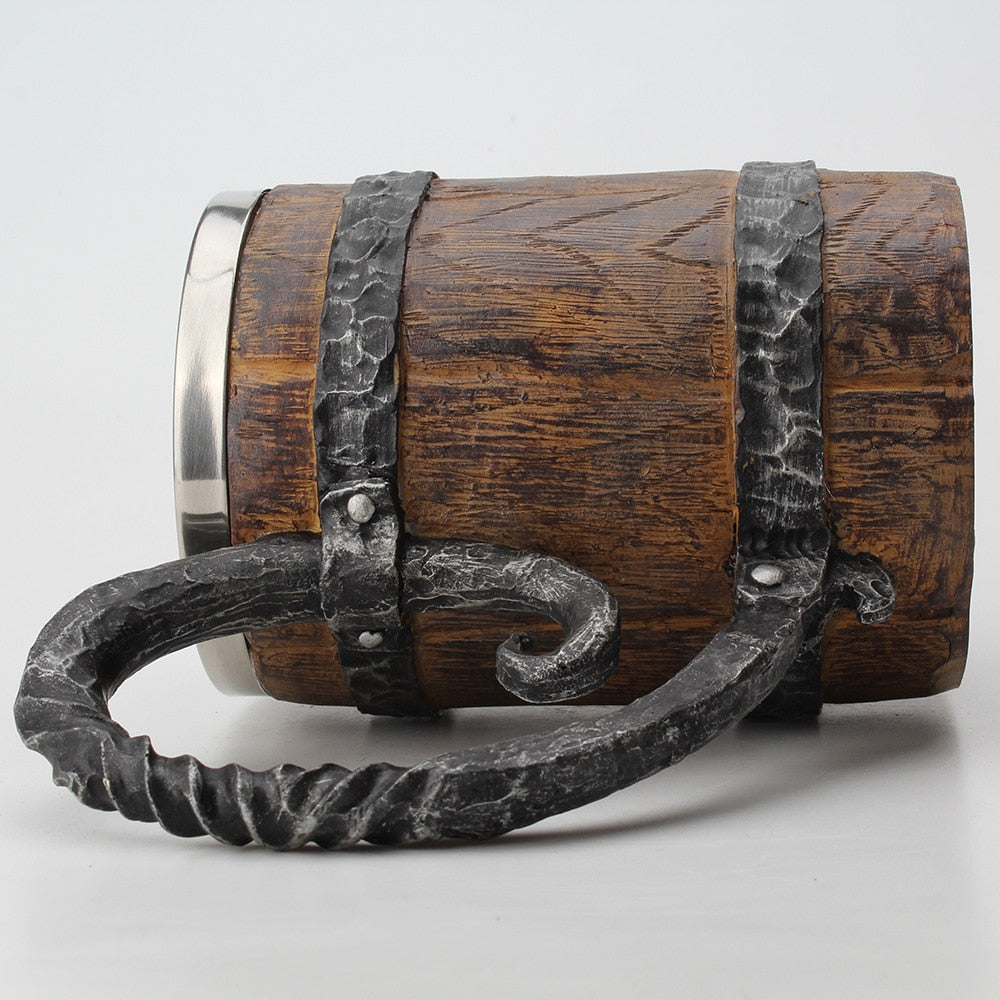 barrel mug, barrel cups, viking barrel mug, barrel coffee mug, wooden barrel mug,  barrel beer mug, 