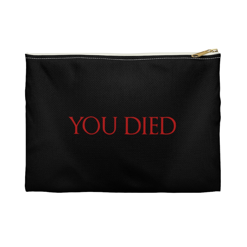 You Died RPG Fantasy Tabletop Gaming Dice Pouch | RPG Accessory Pouch Main image