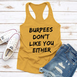 Gym Vest Burpees Don't Like You Either Tank Top | Gym Fitness Workout Tank Top Gym Vest Burpees Don't Like You Either Tank Top | Gym Fitness Workout Tank Top