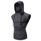 Masked Sleeveless Gym Hoodie
