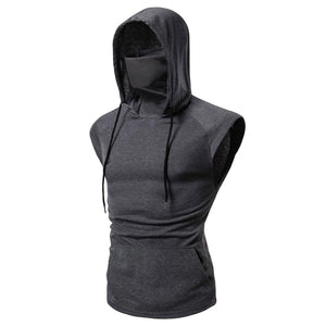 Masked Sleeveless Gym Hoodie Masked Sleeveless Gym Hoodie