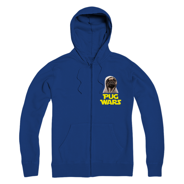 Pug Wars The Last Pug ﻿Premium Adult Zip Hoodie