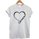 Love Jesus Faith Heart Christian T-Shirt christian t shirt, jesus t shirt, christian tee shirts, christian shirts for women, christian tees, christian t shirts for women, religious t shirts, bible verse t shirts