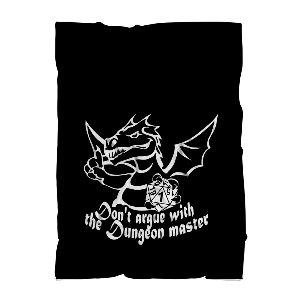 Don't Argue With The DM Dragon Fantasy RPG Dice Blanket | Dungeon Master | Tabletop RPG | Tabletop Games | RPG Blanket | Role Playing Game Throw Blanket