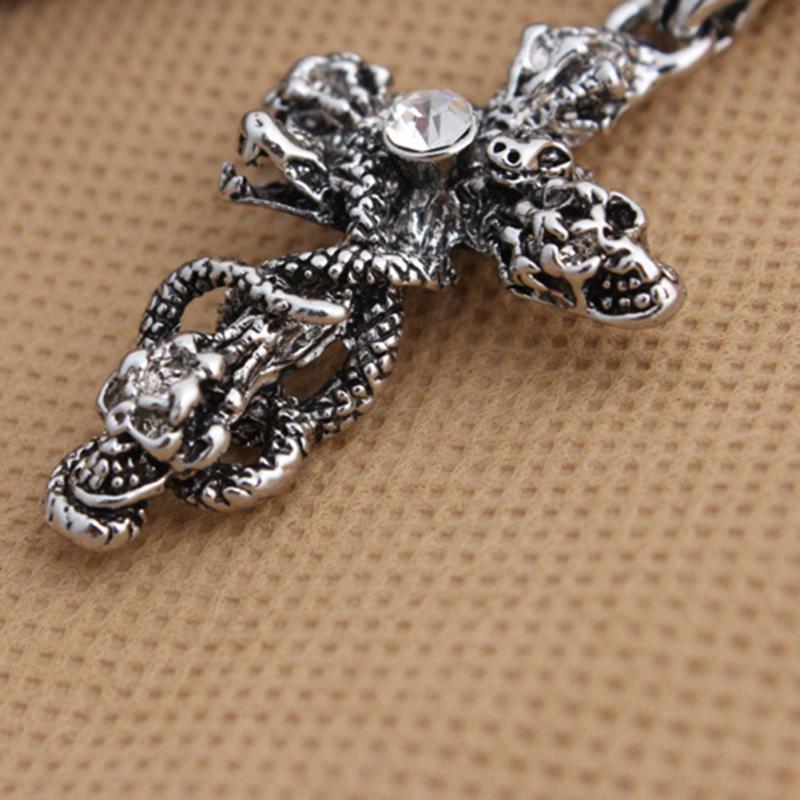 snake necklace, skull necklace, snake chain, snake pendant