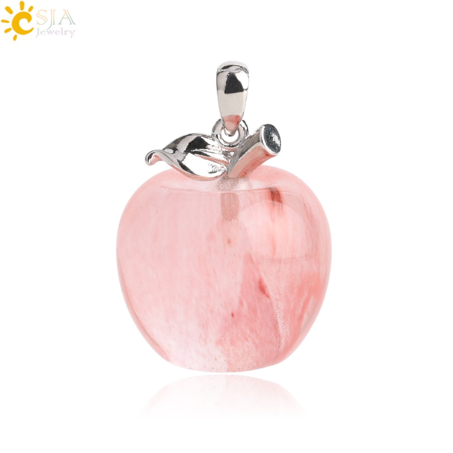 Crystal Apple Pendant Necklace | Apple Necklace