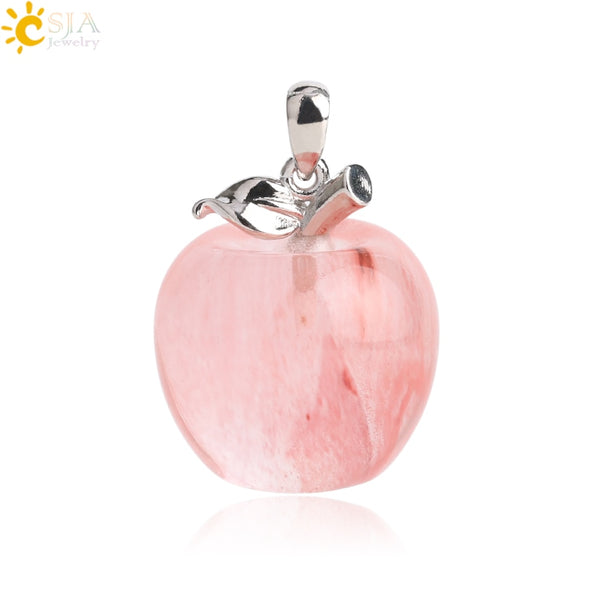 Crystal Apple Pendant Necklace | Apple Necklace