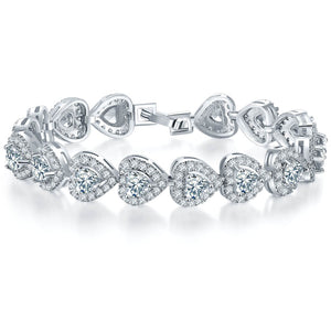 Luxury Heart 925 Sterling Silver Bracelet Luxury Heart 925 Sterling Silver Bracelet
