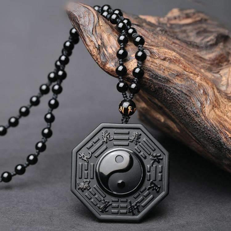 Yin & Yang Obsidian Necklace