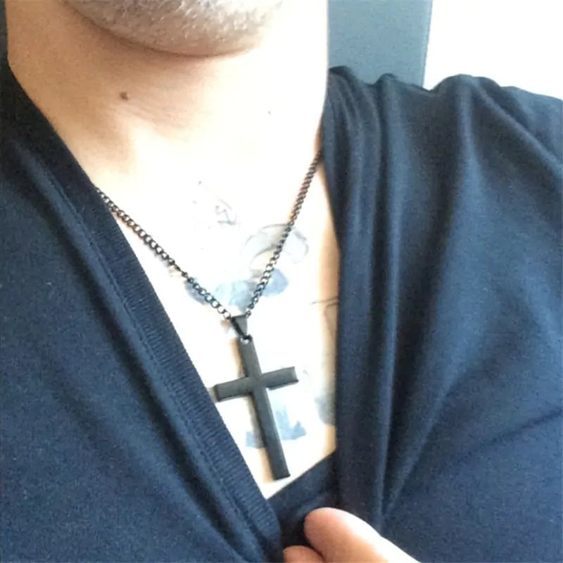 Christian Cross Necklace - Religious Jesus Cross Necklace Secondary image