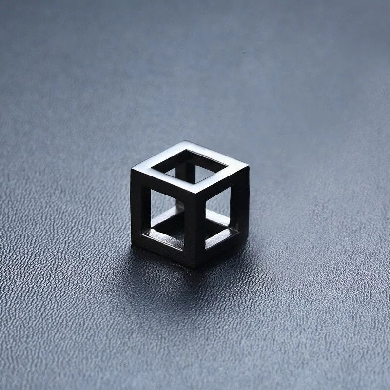 Men's Stainless Steel Necklace Cube Necklace Geometry Puzzle Necklace