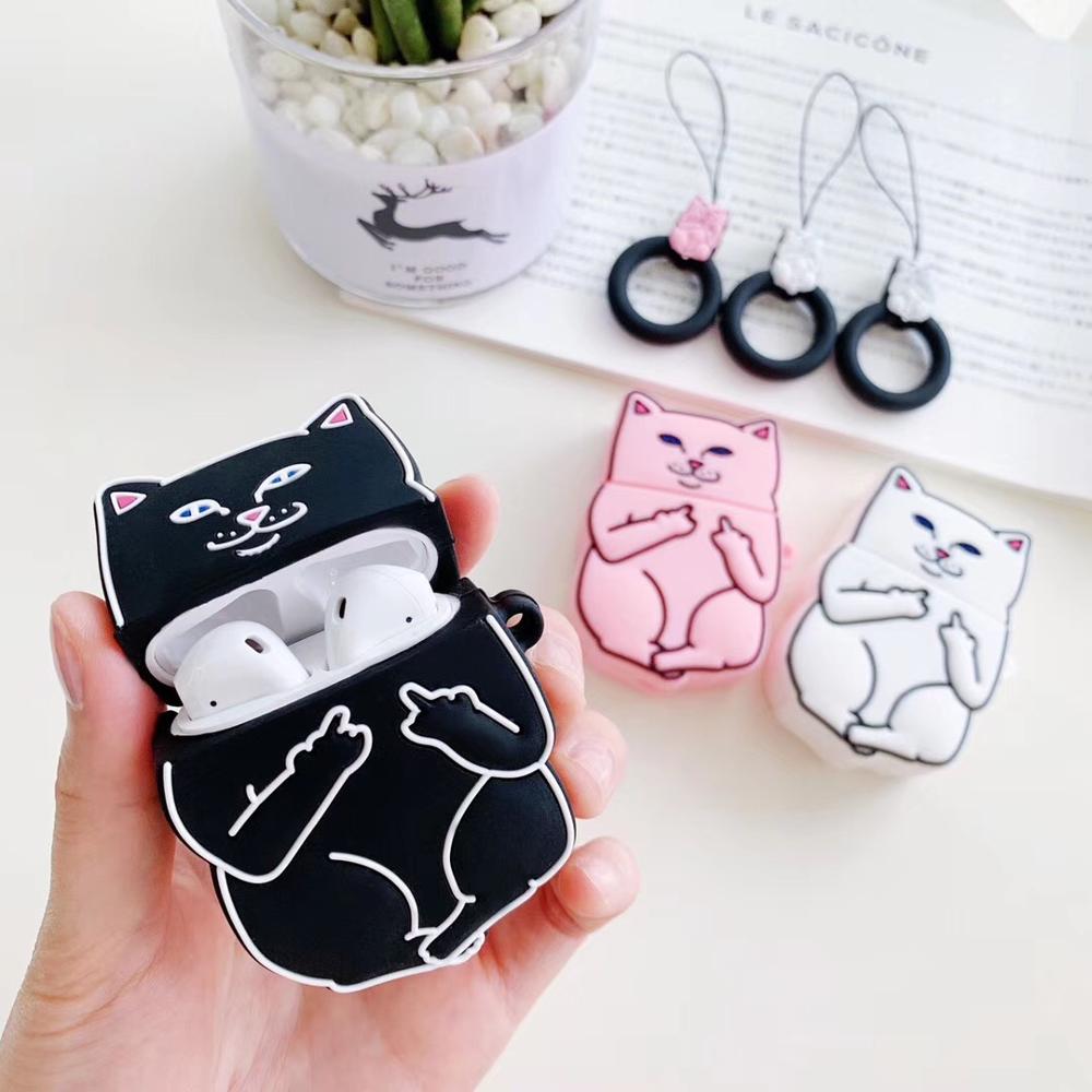Cartoon Cat AirPods Case Secondary image