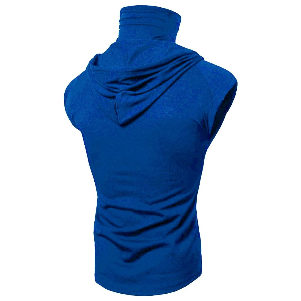 Masked Sleeveless Gym Hoodie