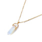 Natural Stone Moon Choker Pendant Necklace