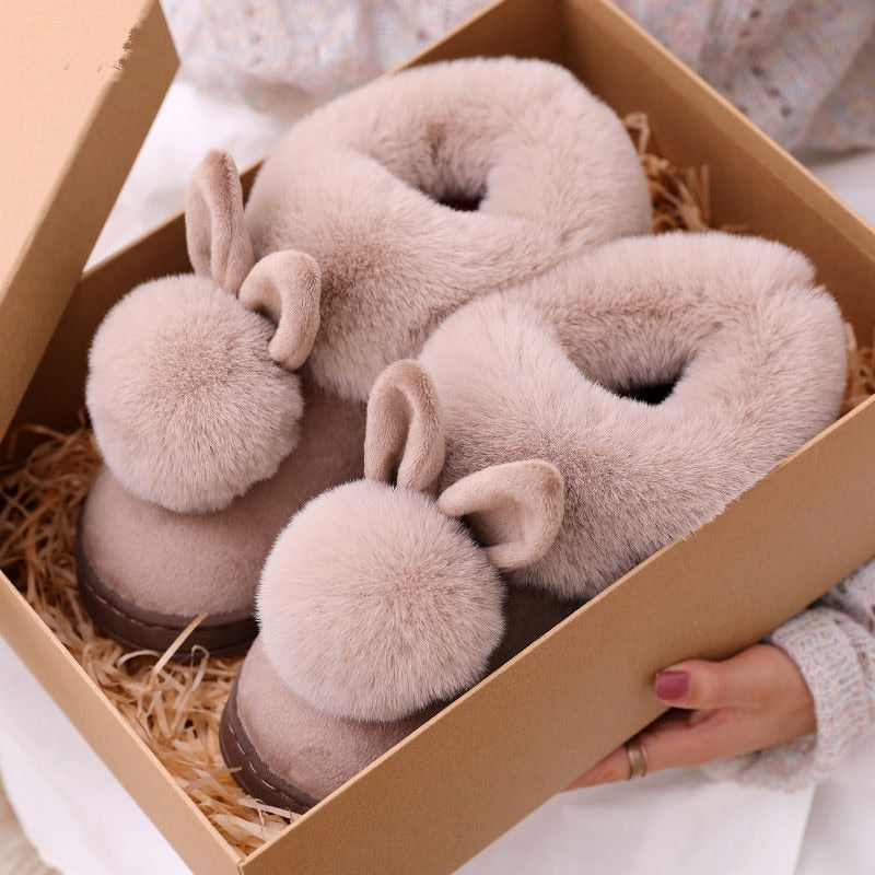 Soft bunny slippers sales