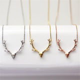 Elk Deer Antlers Pendant Necklace Elk Deer Antlers Pendant Necklace