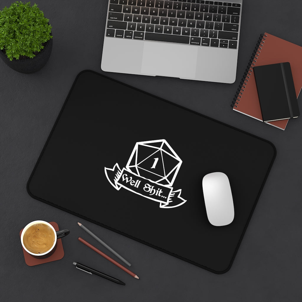 Well Shit Fantasy RPG Dice Mouse Pad | Dungeon Master Mouse Mat | Tabletop RPG Mouse Pad | Tabletop Games | RPG Pad | Role Playing Desk Mat Main image