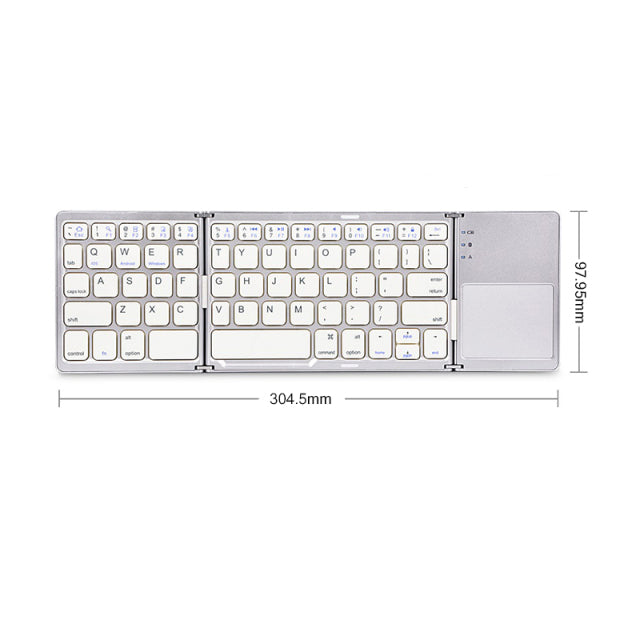 Triple Folding Bluetooth Wireless Keyboard