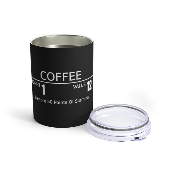 Coffee RPG 10 oz. Black Mug | Fantasy Gamer Gifts For Men Tumbler | RPG Gaming Tumbler 10oz