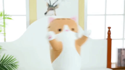 Kawaii Cute Cat Long Plush Pillow