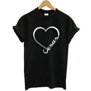 Love Jesus Faith Heart Christian T-Shirt christian t shirt, jesus t shirt, christian tee shirts, christian shirts for women, christian tees, christian t shirts for women, religious t shirts, bible verse t shirts