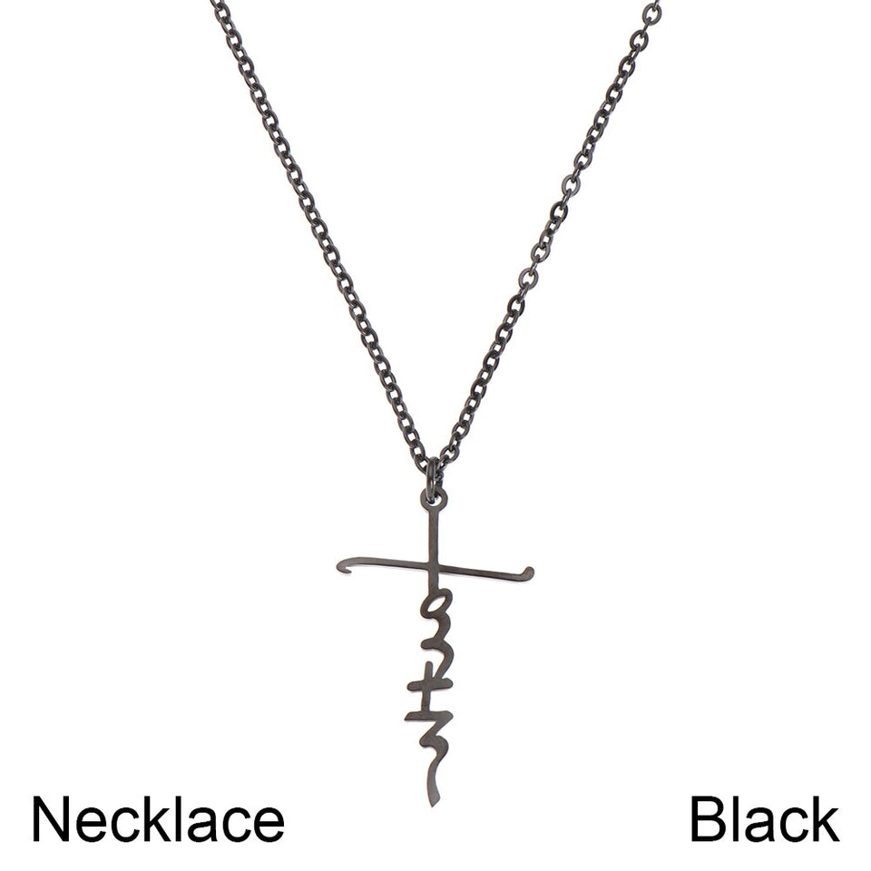 Faith Stainless Steel Pendant Necklace