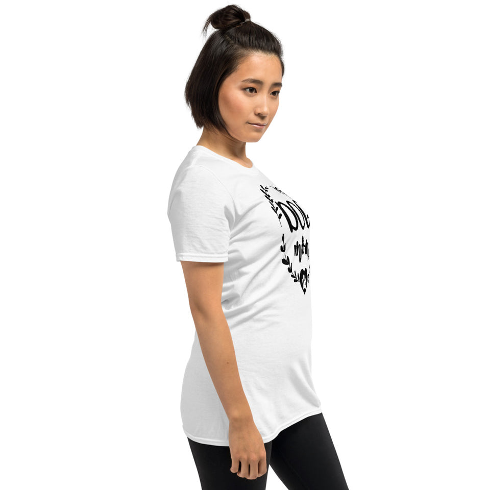 Dog Mom 2 White Unisex T-Shirt