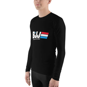 BJJ A Real Jiu Jitsu Hero Men's Brazilian Jiu Jitsu Rash Guard Brazilian Jiu-Jitsu BJJ Brazilian Jiu Jitsu Rash Guard Rashguard