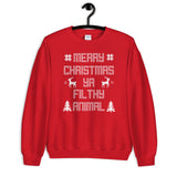 Merry Christmas Ya Filthy Animal Unisex Ugly Xmas Sweater Sweatshirt Merry Christmas Ya Filthy Animal Unisex Ugly Xmas Sweater Sweatshirt