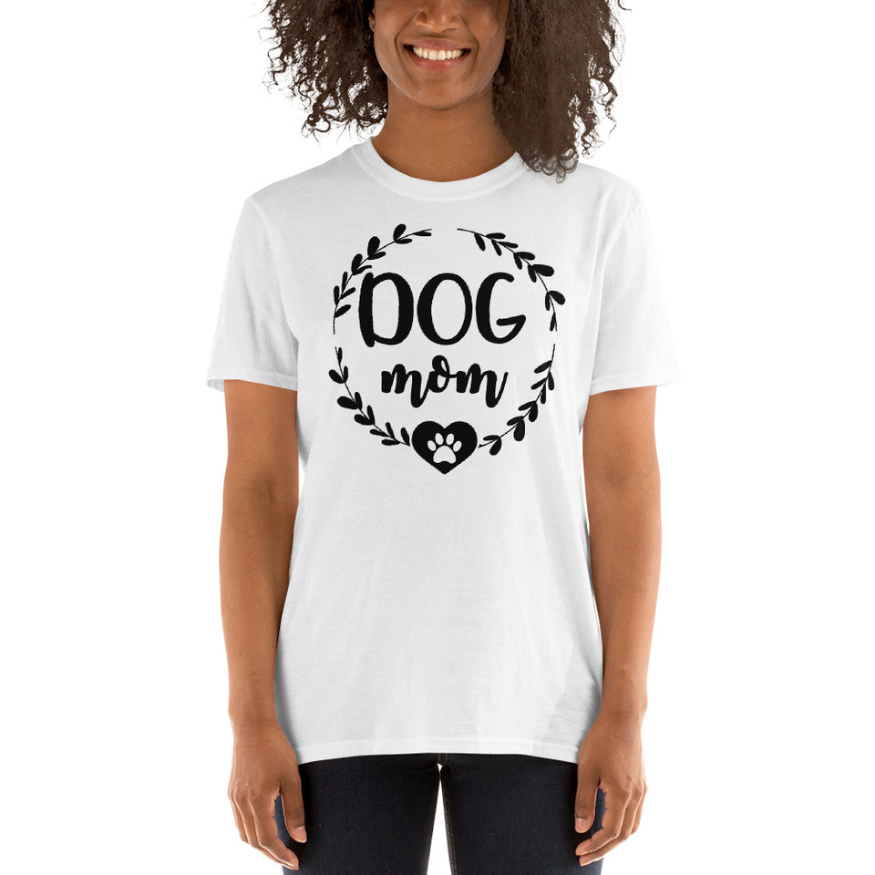 Dog Mom 2 White Unisex T-Shirt