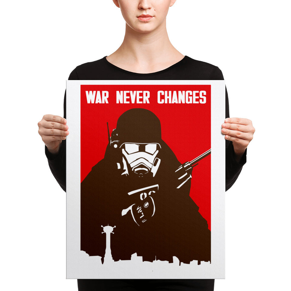 War Never Changes New Vegas Canvas Print