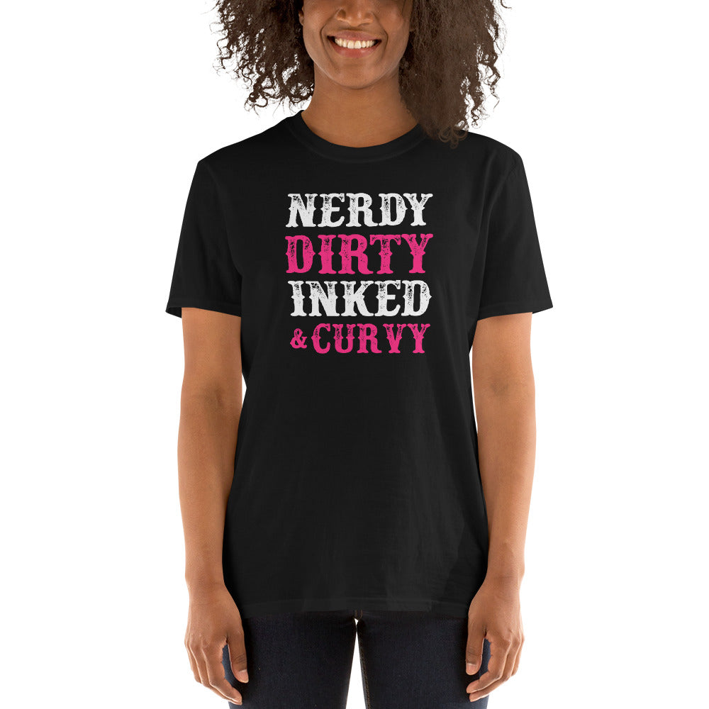 Nerdy Dirty Inked & Curvy Unisex T-Shirt Secondary image