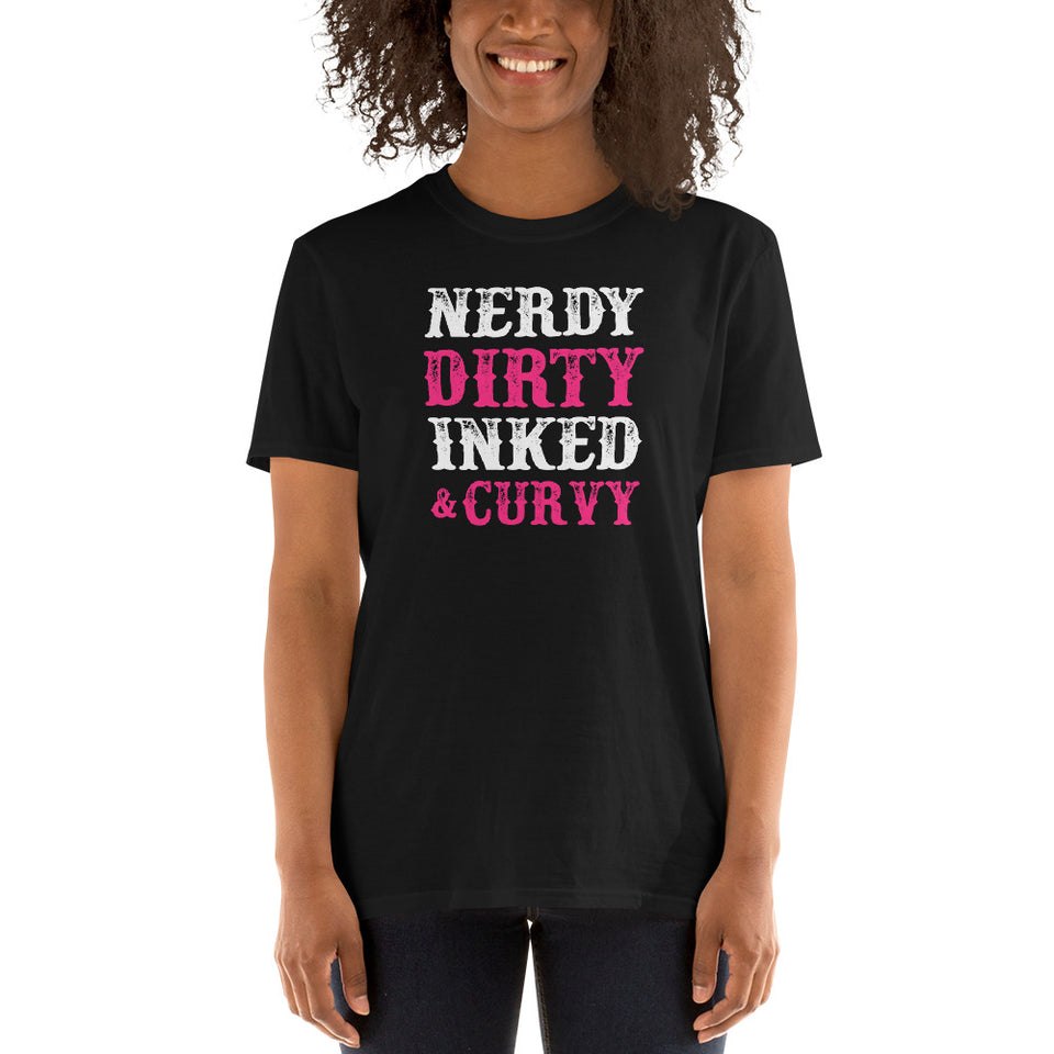 Nerdy Dirty Inked & Curvy Unisex T-Shirt