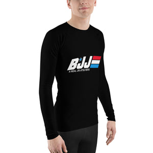 BJJ A Real Jiu Jitsu Hero Men's Brazilian Jiu Jitsu Rash Guard Brazilian Jiu-Jitsu BJJ Brazilian Jiu Jitsu Rash Guard Rashguard