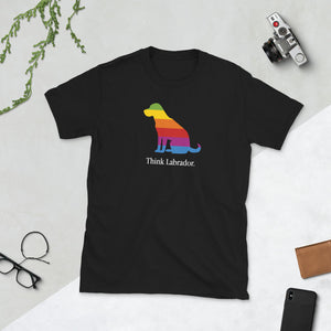 Think Labrador - Dog Lover Dogs Unisex T-Shirt labrador shirt, labrador t shirt, black lab shirt, black lab t shirt, chocolate lab shirt