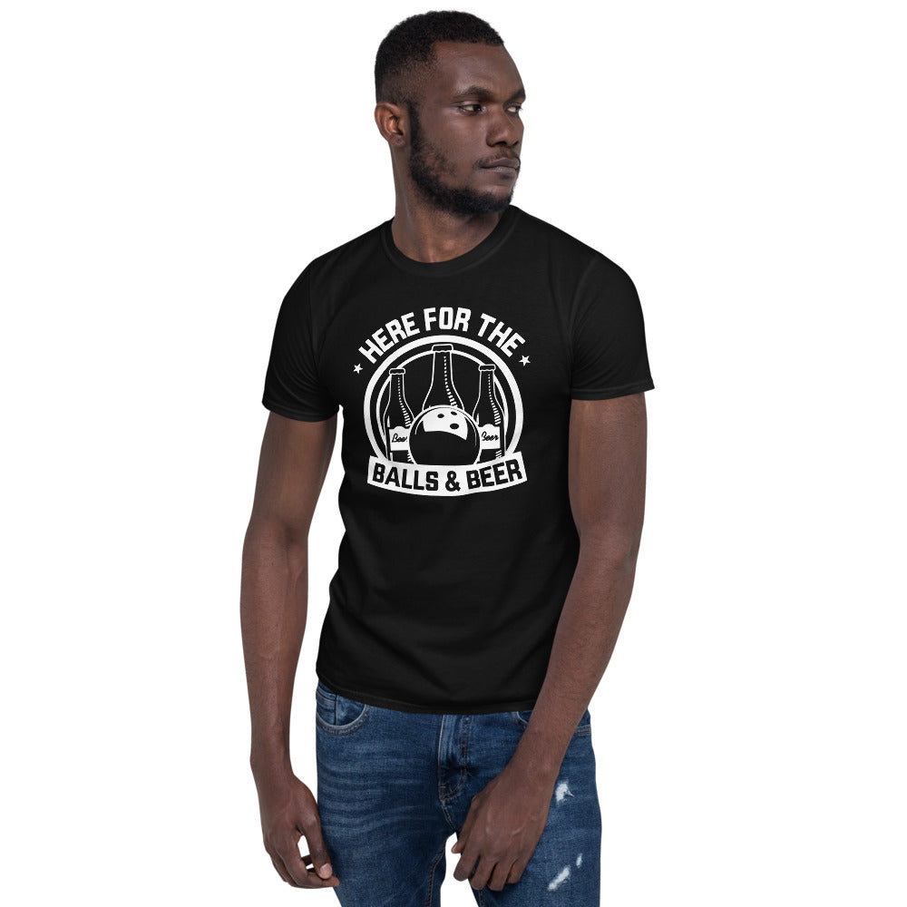 Here For The Balls And Beer - Bowling Unisex T-Shirt Secondary image